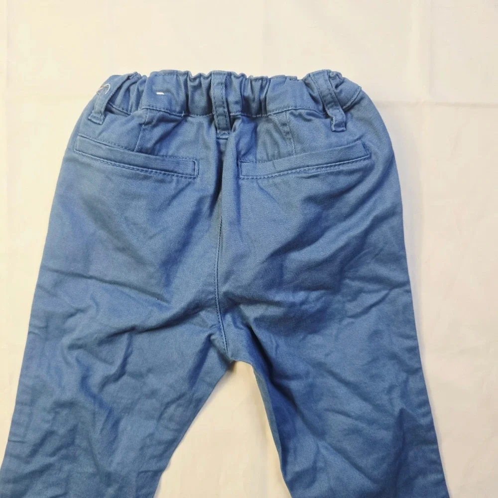 The Childrens Place Kids Chino Pants 2T Blue Elastic Waist Casual Trousers K1